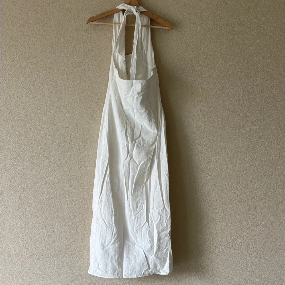 Commense White Button-Front Halter Maxi Dress - Picture 3 of 4